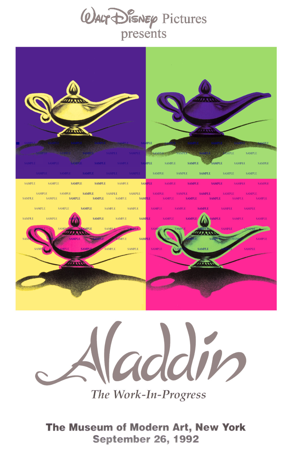 Disney Aladdin the Work in Progress Collector’s Poster