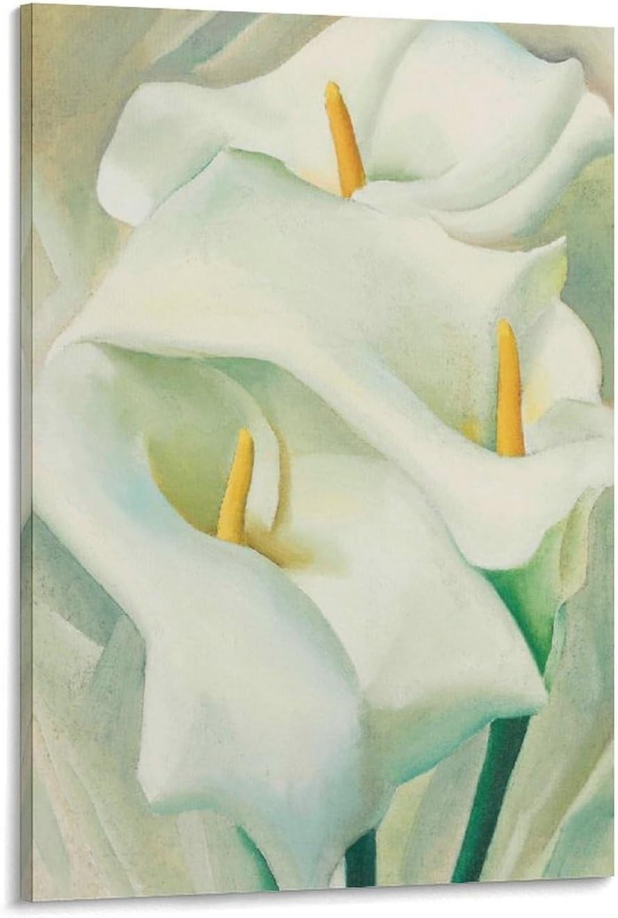 Calla Lilies 1924 by Georgia Okeeffe Painting Print On Canvas Poster Wall Art