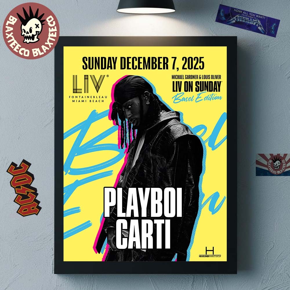 Playboi Carti Live At LIV Miami December 7 2025 Basel Edition Poster Unframed