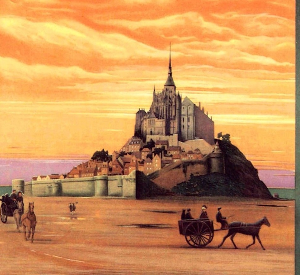 Le Mont Saint Michel 1922 France A Tidal Island Vintage Poster Print Travel Ad