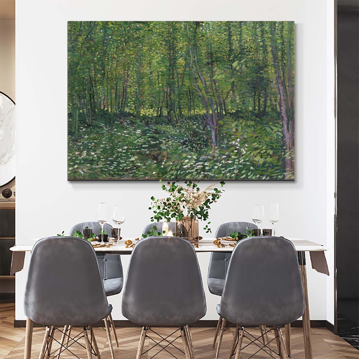 Vincent van Gogh Wall Art Hand-painted Oil Painting – Undergrowth Green