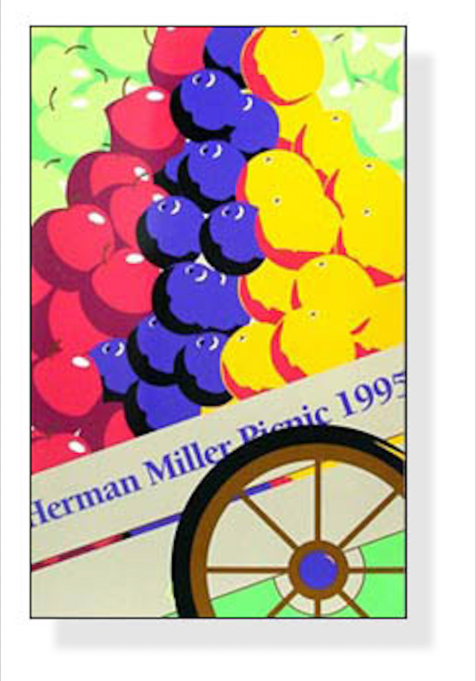Herman Miller Poster Fruit Cart Summer Picnic 1995 Kathy Stanton
