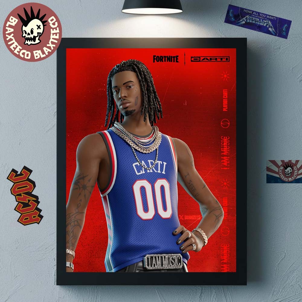 Playboi Carti X Fortnite I Am Music Default Skin Poster Unframed