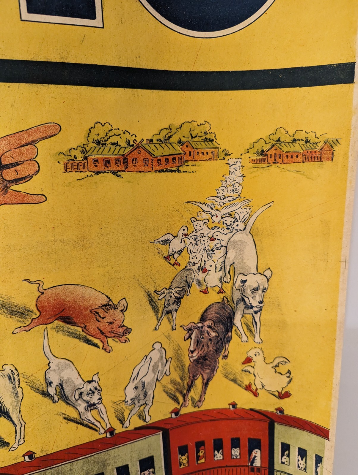 Clown Devil / Circus Ad Poster / 1936 ZOLLO Railway / Soviet Propaganda / 41×29″