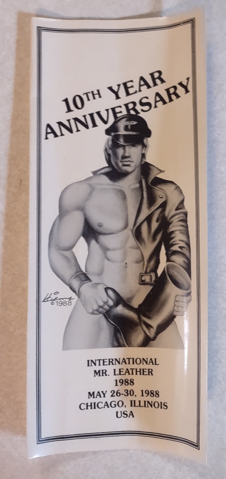 International Mr. Leather IML Etienne Art Contestant Brochure Chicago RARE
