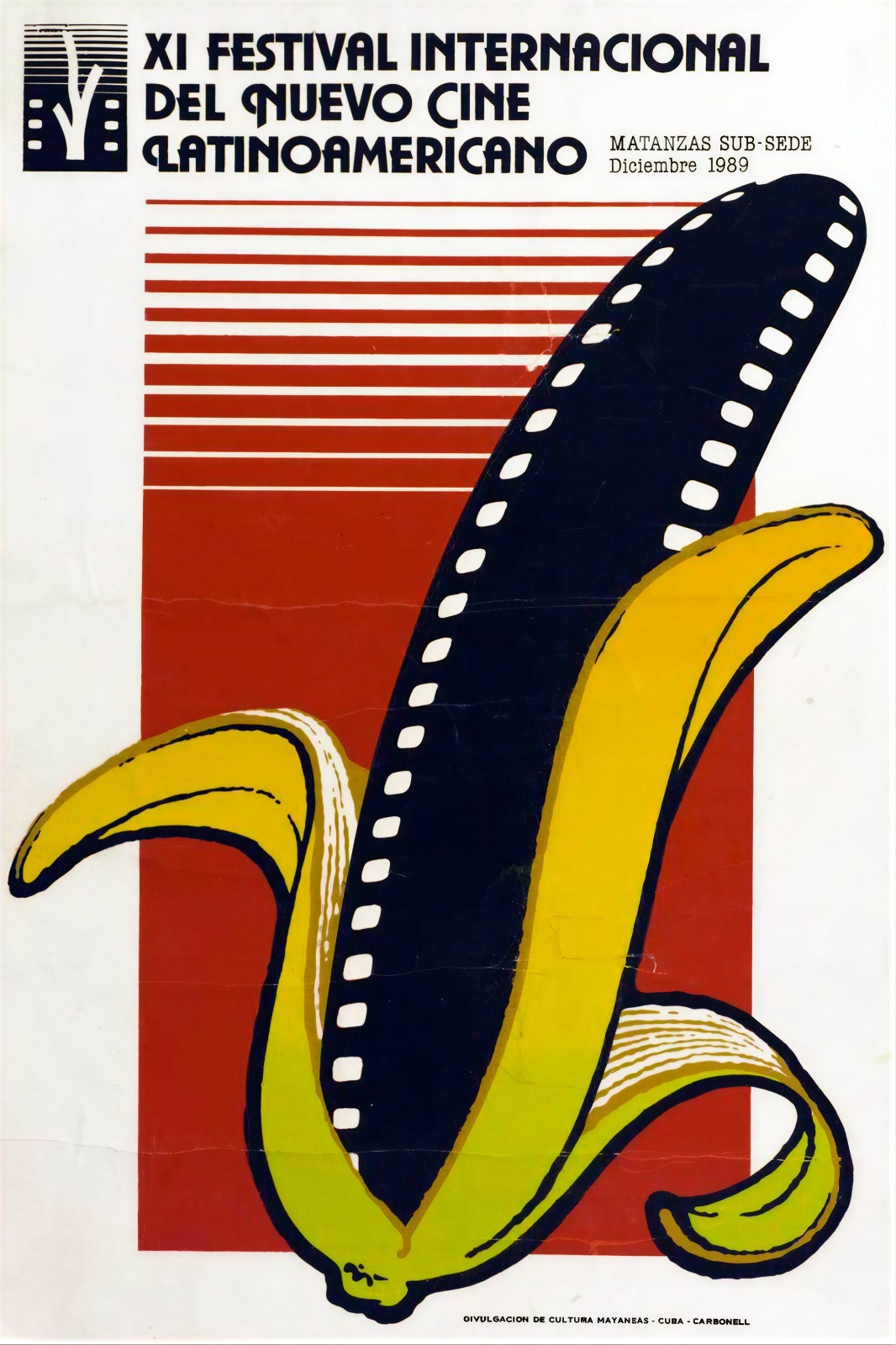 Decor Wall Design movie Poster in Spanish.BANANA with negative film