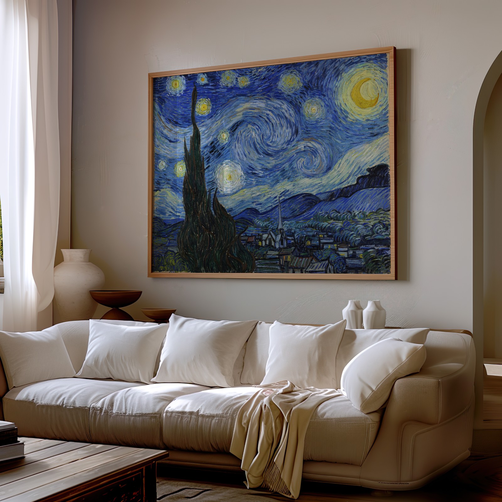 Van Gogh Starry Night Wall Art Poster – Timeless Impressionist Decor
