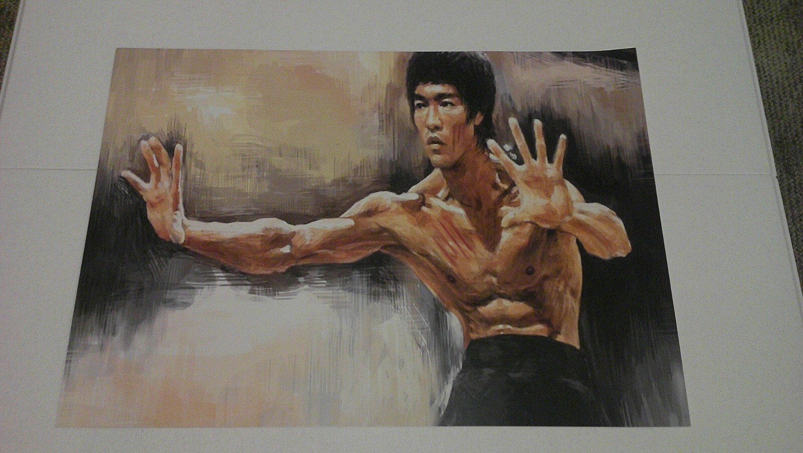 Bruce Lee Painting Poster Print 16.5×11.75 inches