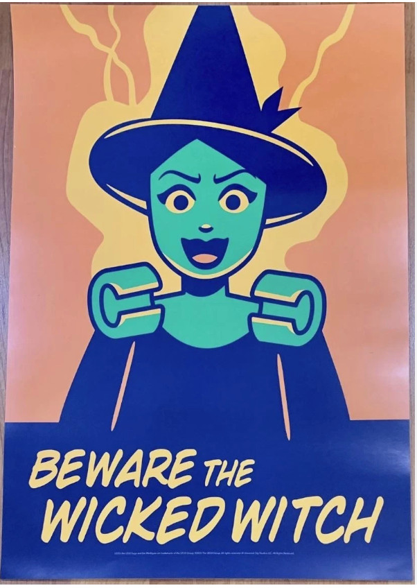 2025 SDCC LEGO Wicked Beware The Wicked Witch Comic-Con Exclusive 14×20 Poster