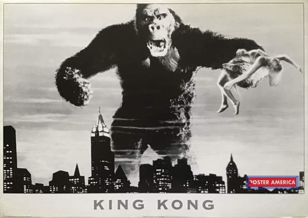 King Kong 1933 Black and White Film Reproduction Poster 24 x 33.5