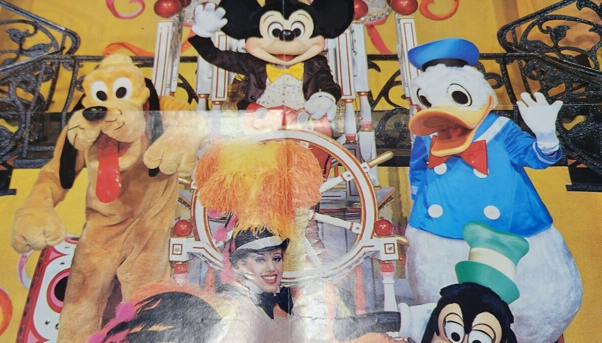 1983 WALT DISNEY’S MAGIC KINGDOM ON ICE Large Poster 36″ x 23″ Figure Skating