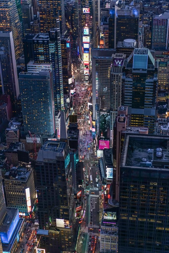 Aerial View of Times Square New York City NYC Photo Laminated Poster 12×18