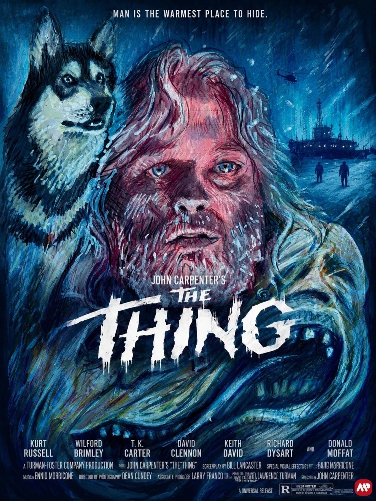 The Thing (1982) Horror Movie Poster, John Carpenter Sci-Fi Wall Art