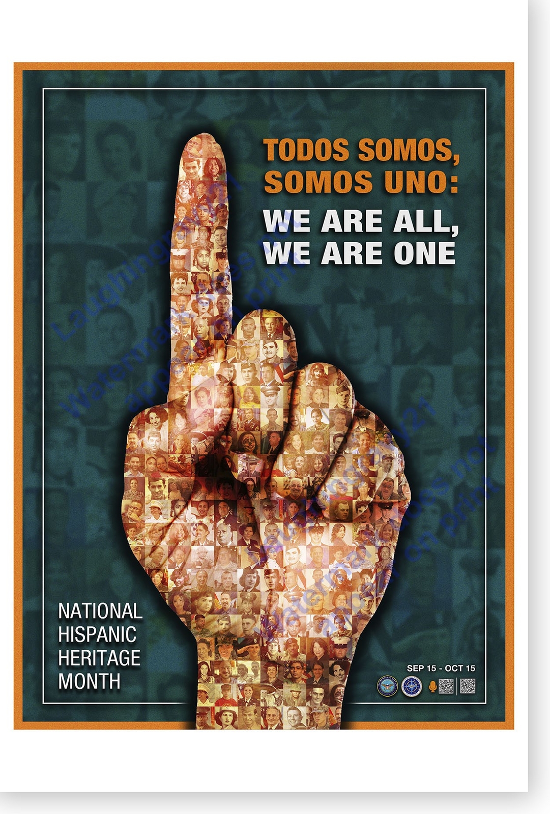 Hispanic American Heritage Month We Are All We Are One DOD Poster