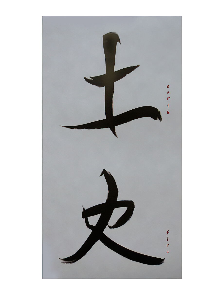 FENG SHUI – POSTER / PRINT (CHINESE CALLIGRAPHY – EARTH & FIRE)