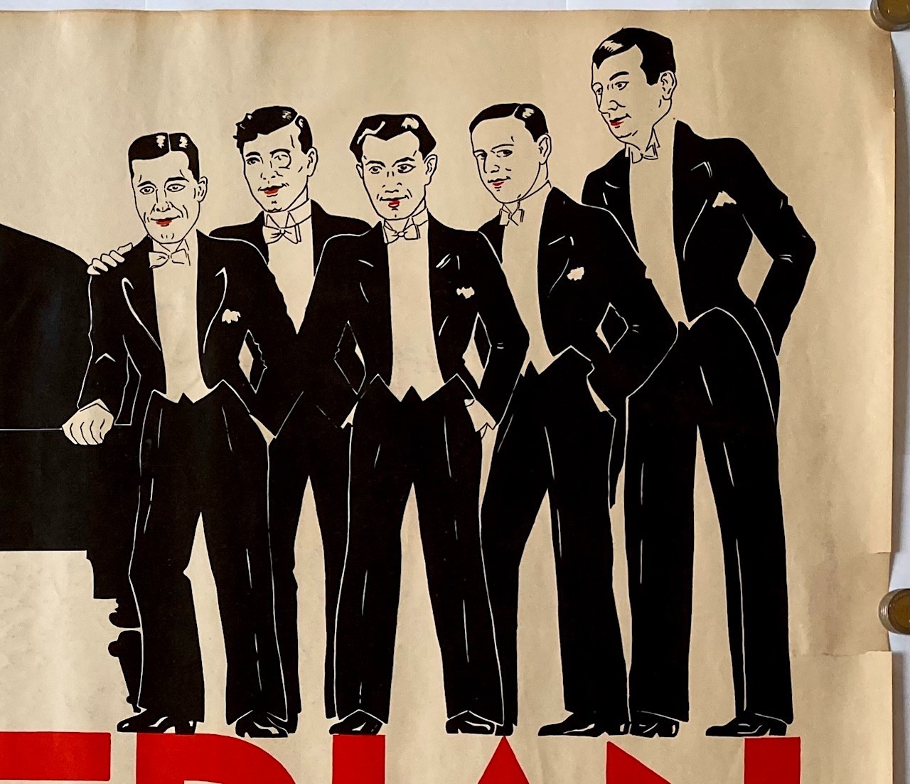 Original Vintage Poster COMEDIAN HARMONISTS – GERMAN ENSEMBLE – MUSIC – 1970