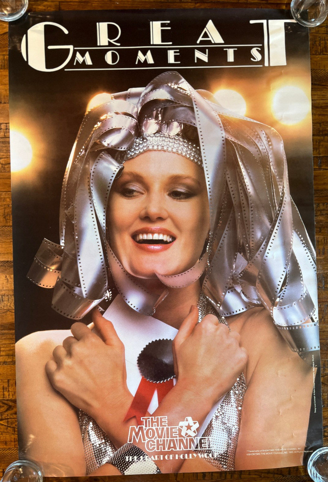 THE MOVIE CHANNEL CableTV 1985 – Vintage Poster 41″ x 27″ – Very Nice Condition