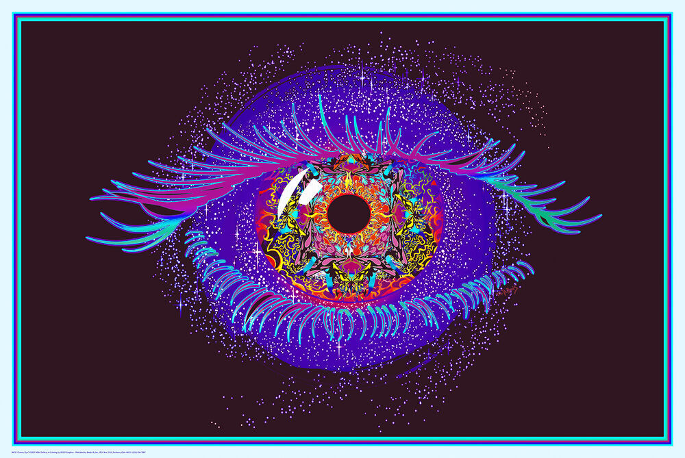 Cosmic Eye Non-Flocked Blacklight Poster 36.5″ x 24.5″ Laminated