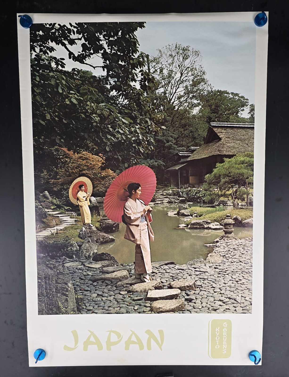 Japan Vintage 70s Poster Travel Decor Scenic Kyoto Gardens 25.5×37.25 B&B Div.