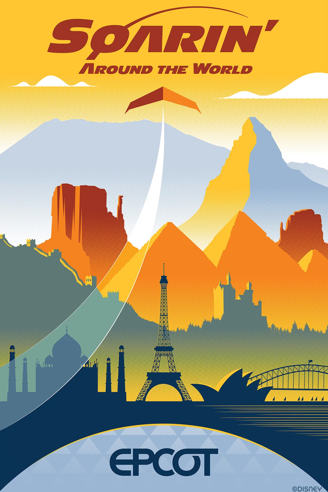 Epcot Soarin ( 11″ X 16″ ) Collector’s Poster Print