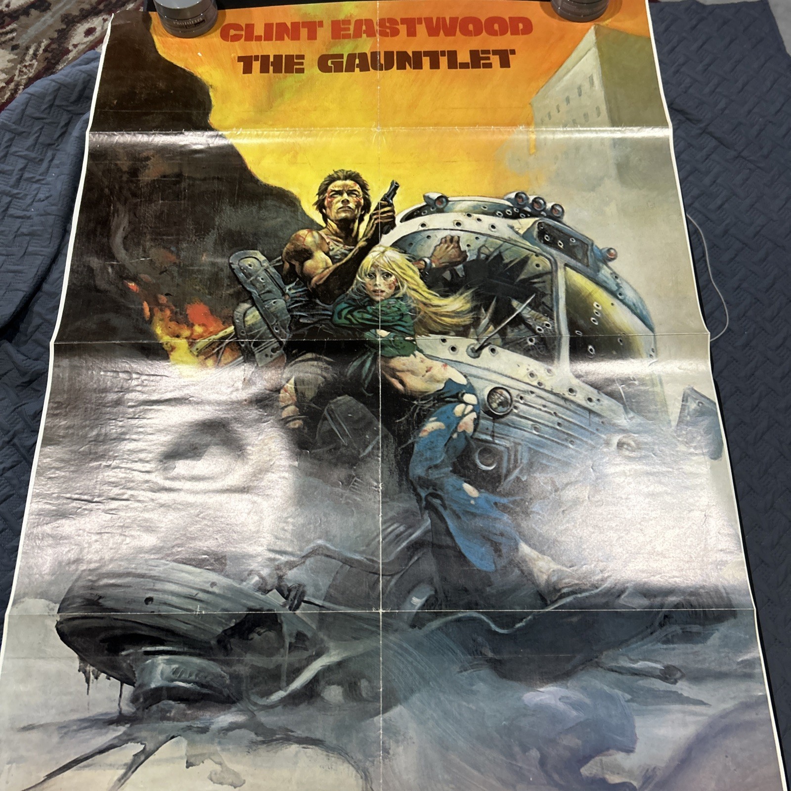 Clint Eastwood “The Gauntlet” Movie Poster, 27″ x 41″, Original Vintage Print