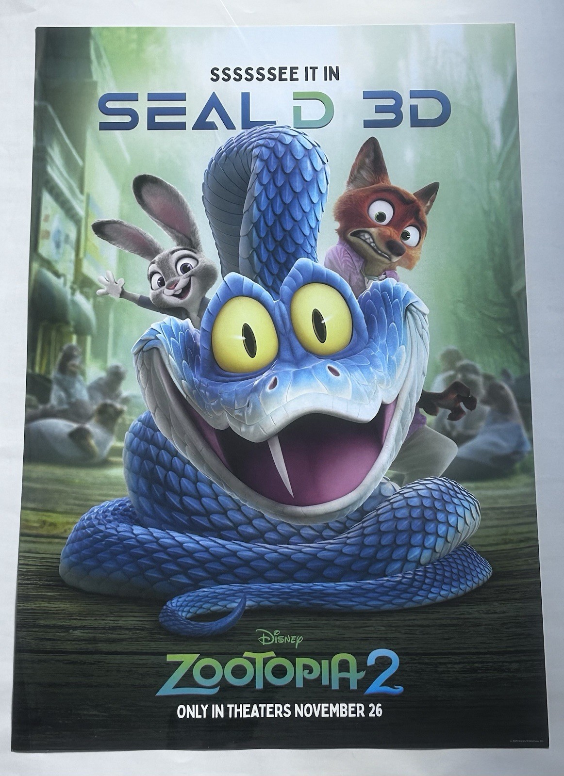 Disney ZooTopia2 13×19 Poster Promoting The Release On 11/26/25