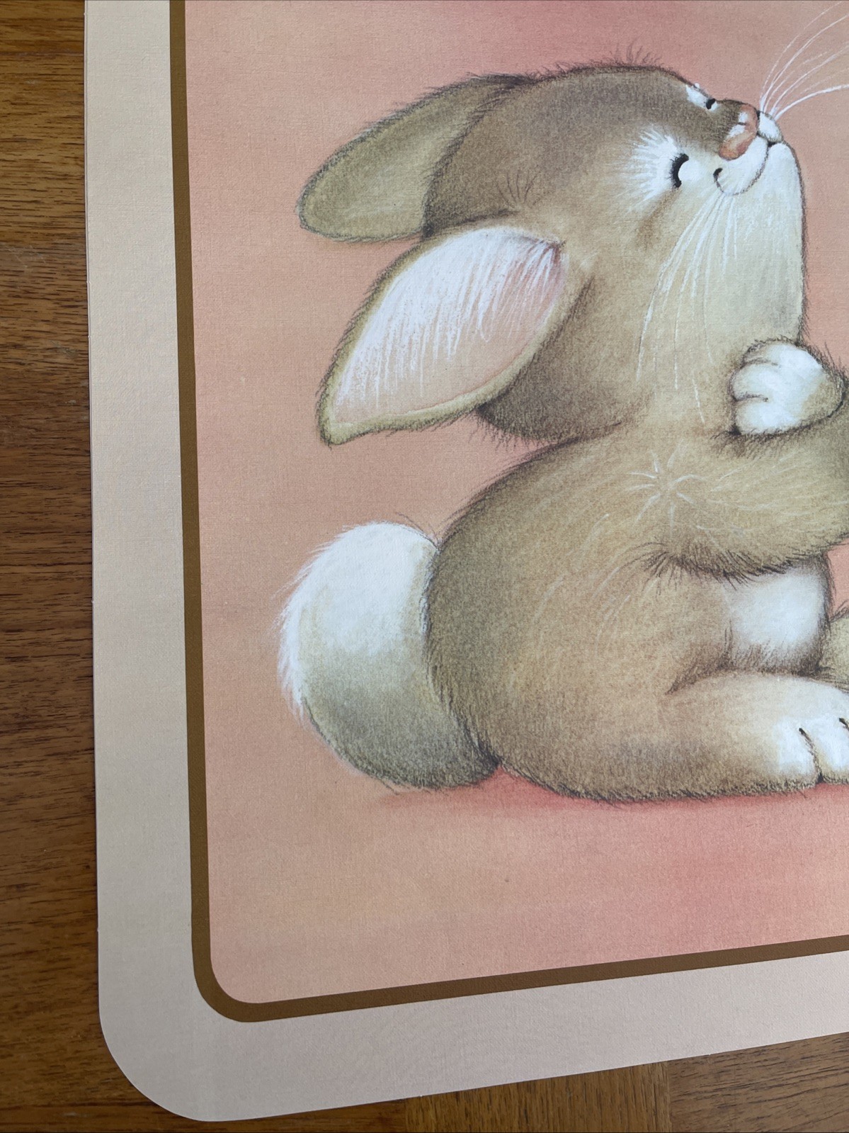 Vintage Hallmark 14”x19.5” Poster Jesus Loves Me Rabbit