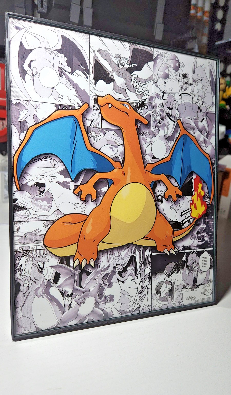 Charizard Anime Manga Custom Poster Wall Art (Medium 8×10 inch)- Framed