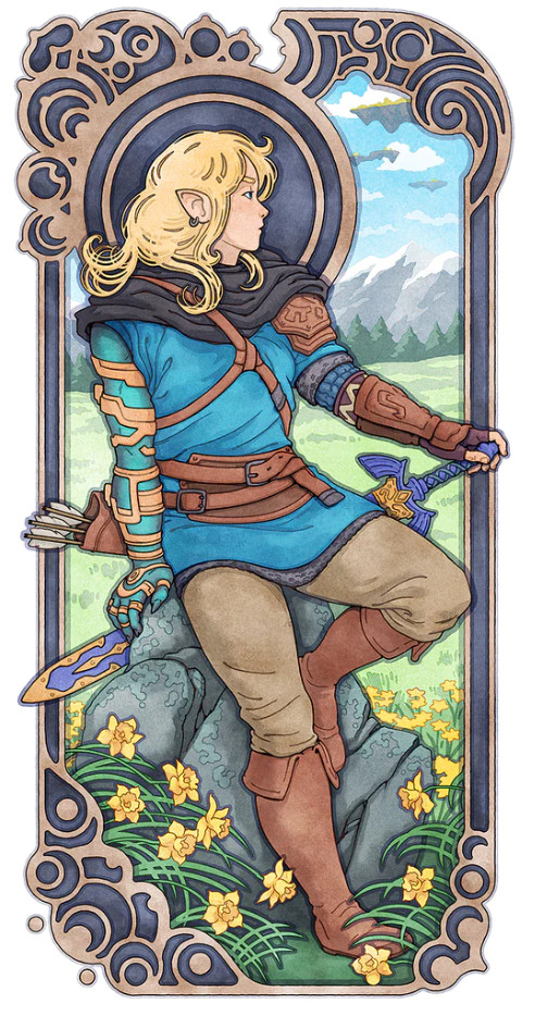 The Legend of Zelda Tears of The Kingdom Link Courage Poster Nouveau Print Mondo