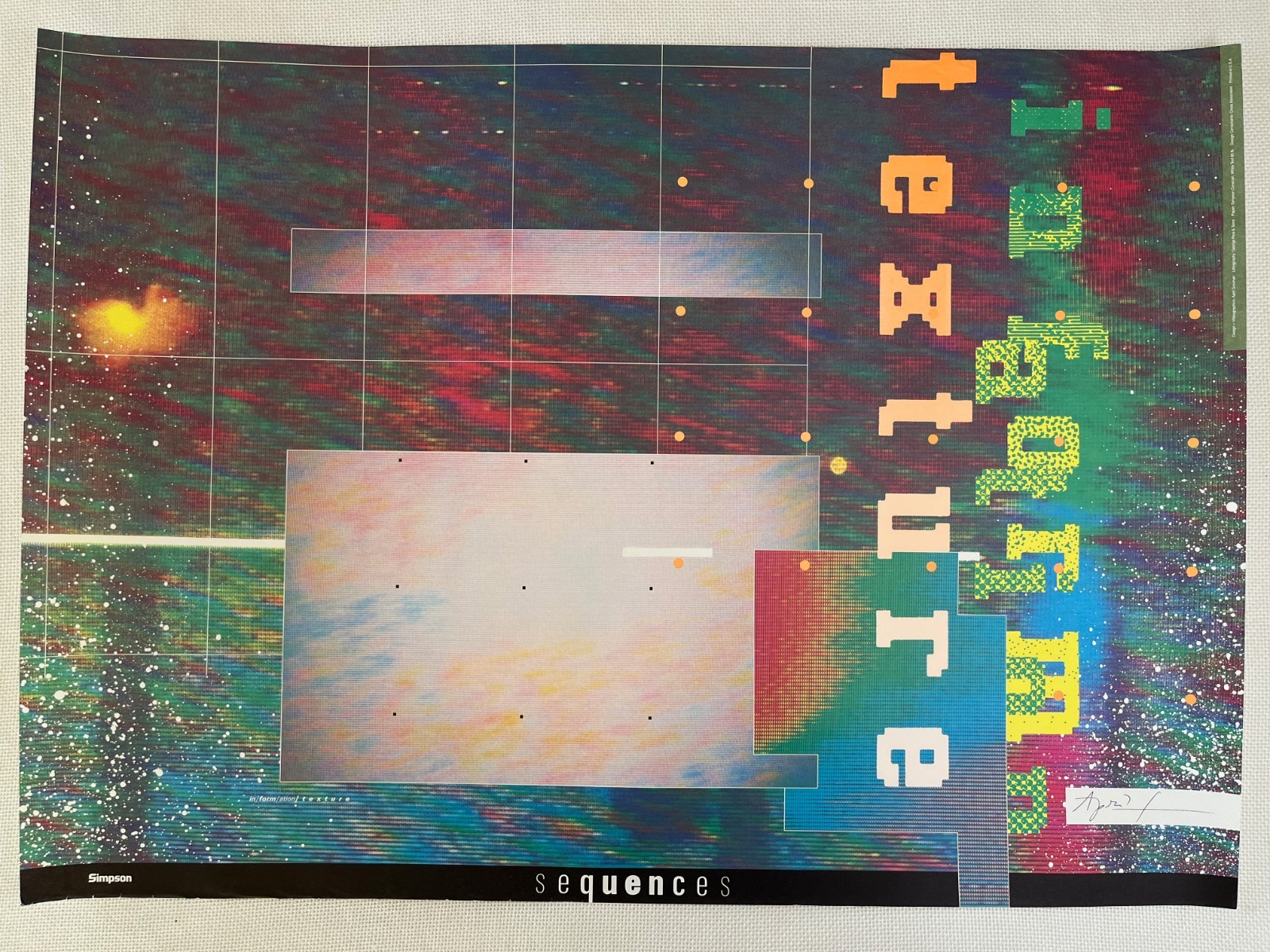 APRIL GREIMAN Sequences Collection – 1 of 9 promotional/ad litho posters!