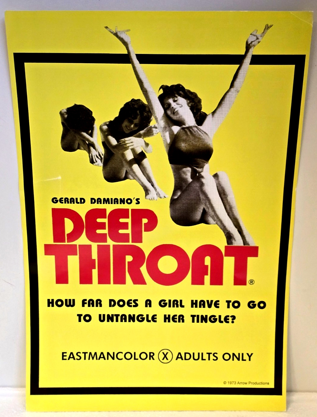 1972 DEEP THROAT 2-Sided ADULT FILM MOVIE POSTER PRINT (12″ x 18″) 9 MIL PAPER