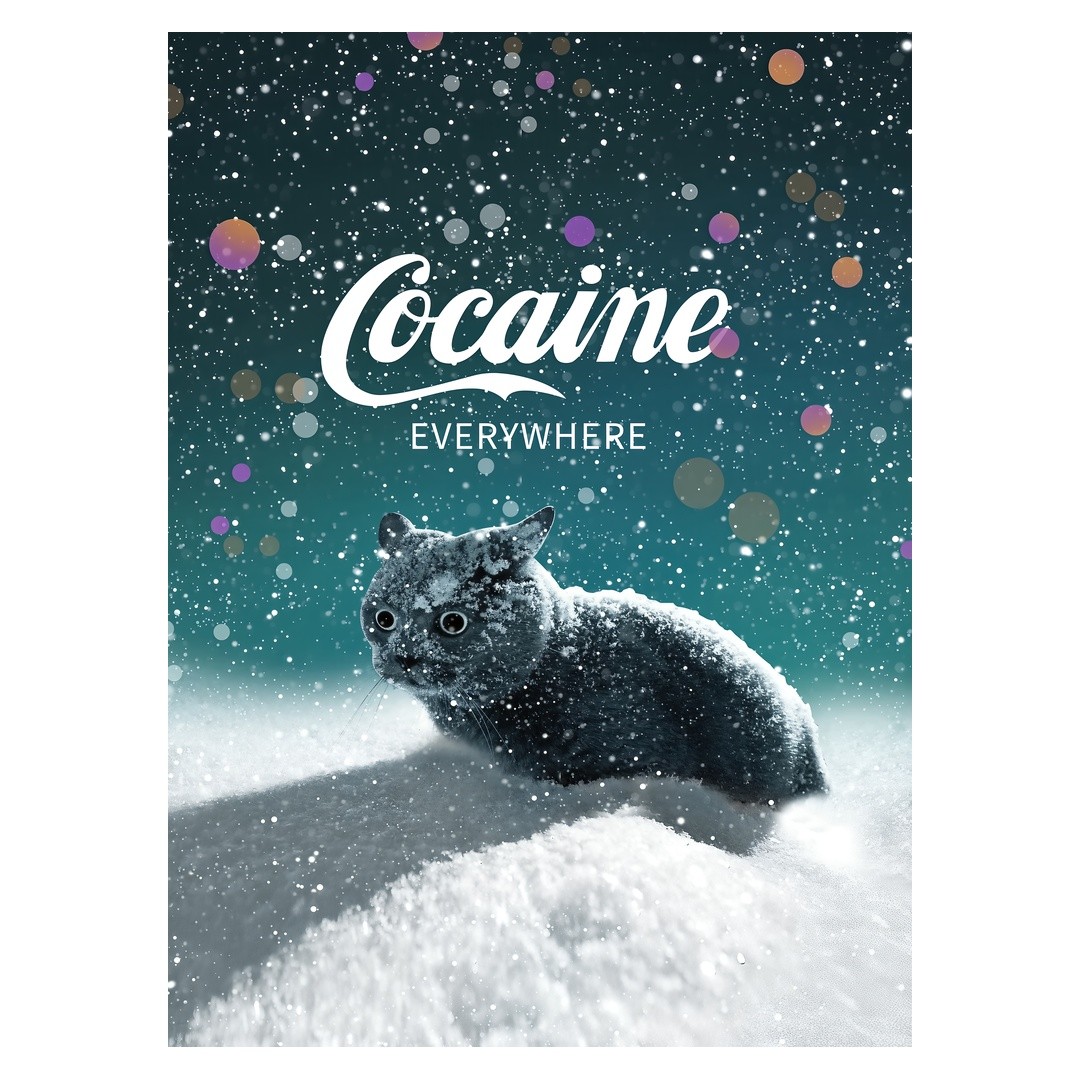 Whimsical Cat Typography Poster | Humorous Wall Art | Office Decor