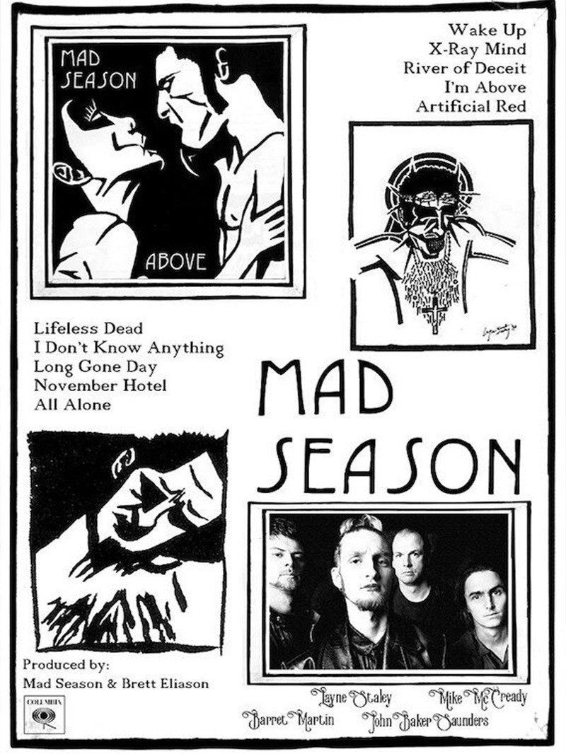 Mad Season Above Album Poster Layne Staley Poster 18×24