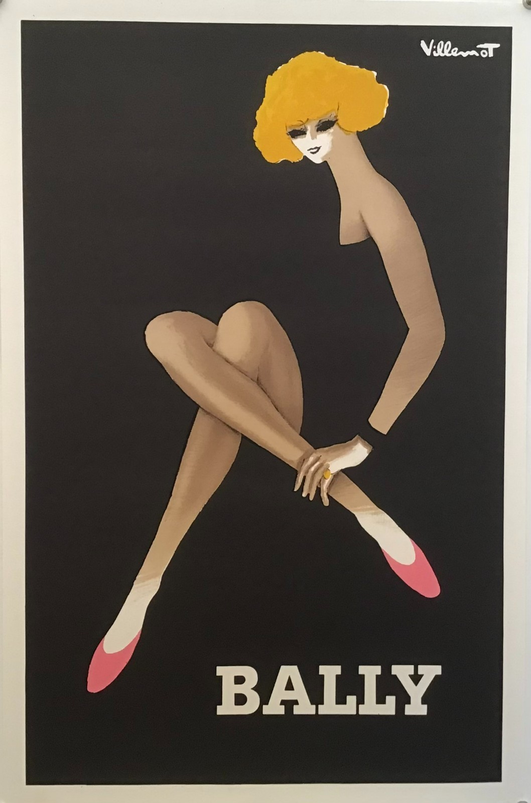 1982 Bernard Villemot Poster « Bally »