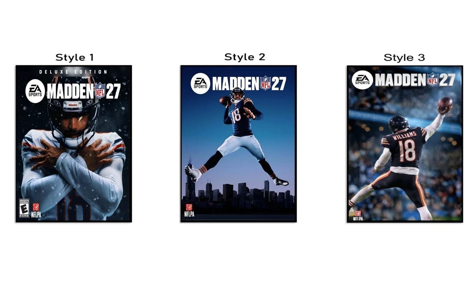 EA Sports NFL Madden 27 The Iceman Caleb Williams Chicago Bears Poster