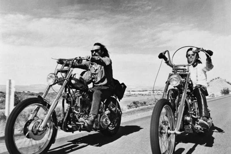 EASY RIDER FONDA HOPPER HARLEY CHOPPER MOTORCYCLE POSTER PRINT B&W 16×24 9 MIL