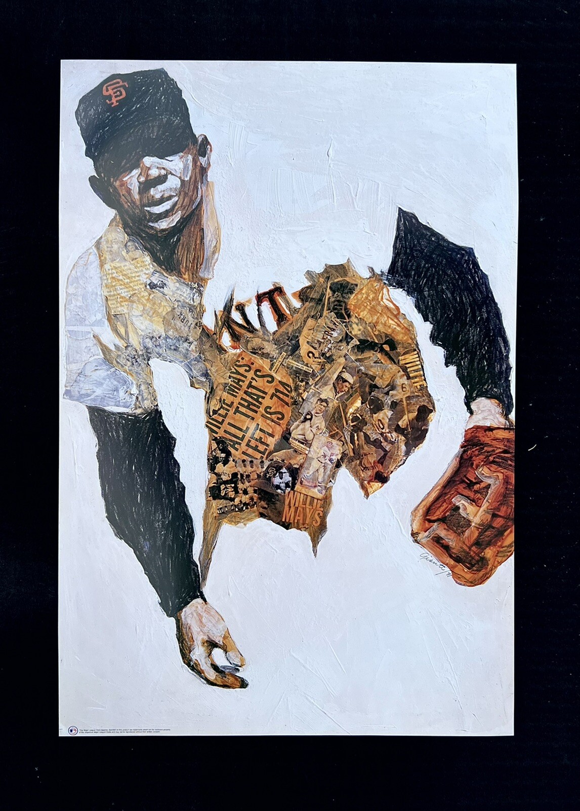 Willie Mays Limited Edition 1991 Baseball Print