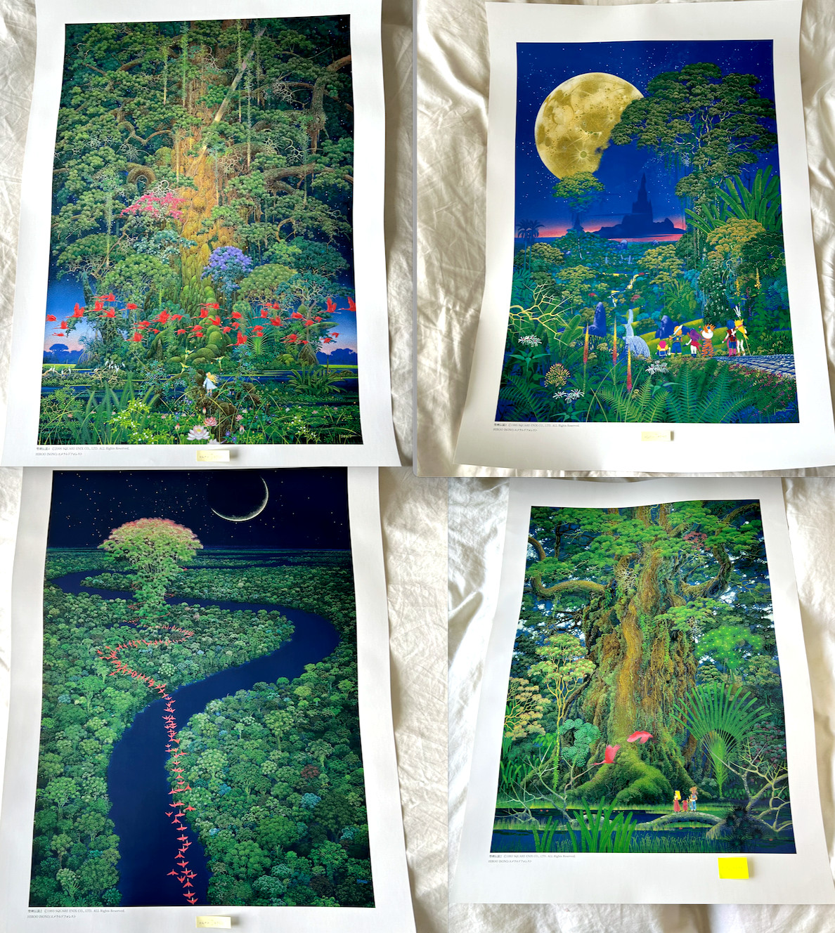 Secret of Mana Poster Art Holy Sword Legend Hiroo Isono 594x841mm A1 4set New