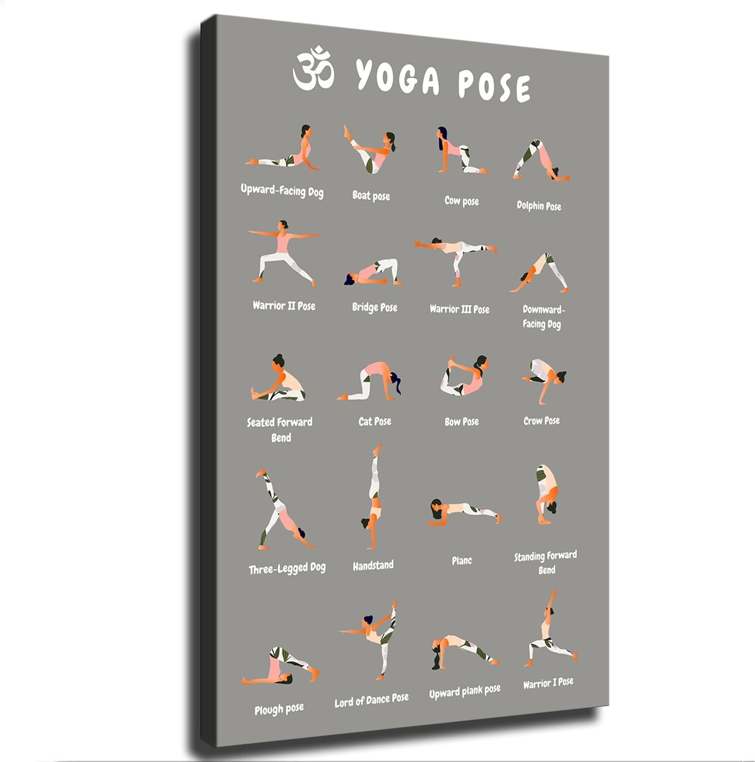 Yoga Poster – Beginners Perfect Workout Posters for Home Gym – Exercise Charts