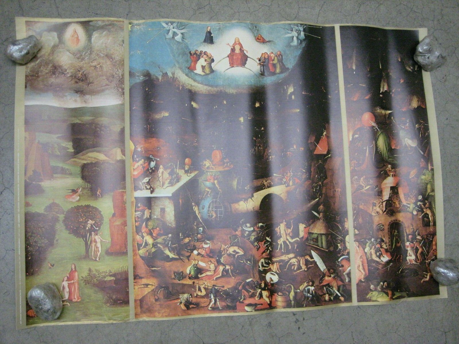 the last judgement vintage poster 1970’s religious biblical Bosch C1801