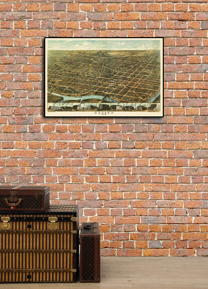 Dayton Ohio 1870 Historic Panoramic Town Map – 24×36