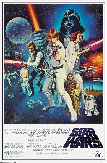STAR WARS “A New Hope” Movie Poster 24″ x 36″ Brand New Sealed with Label