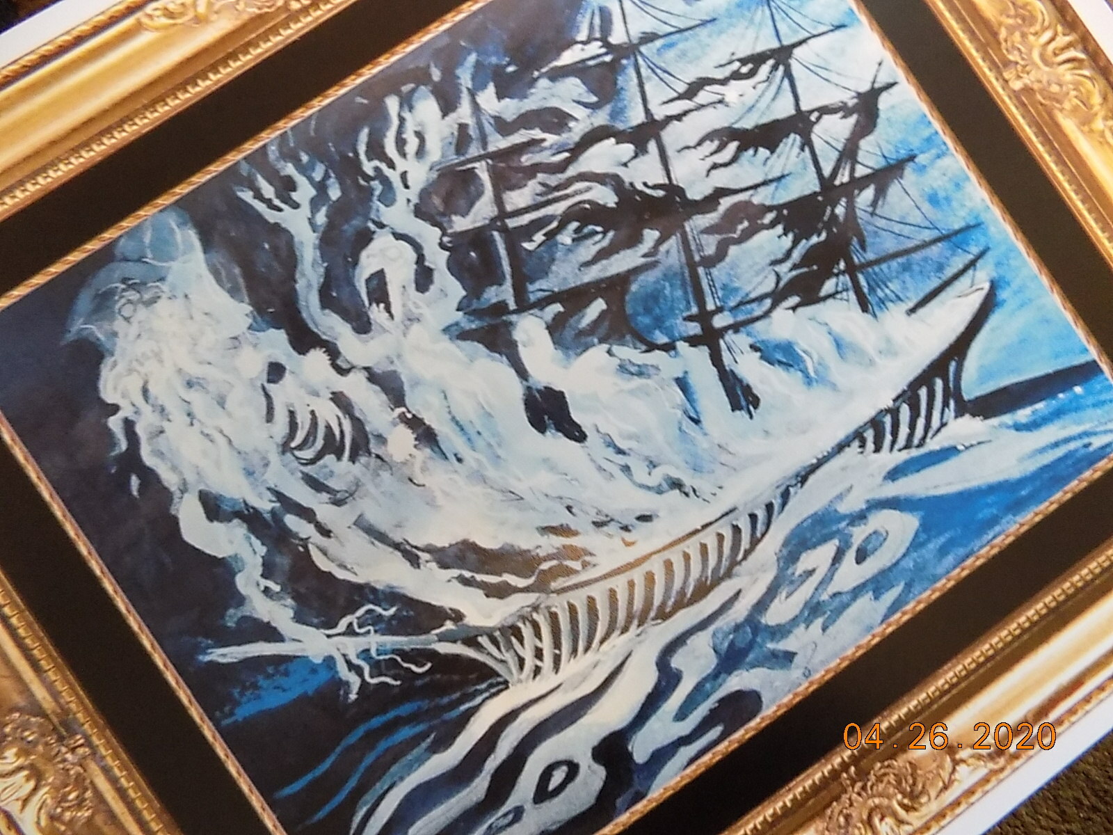 Disney Haunted Mansion ghost ship 11″ x 12.75″ Collector’s Painting Poster