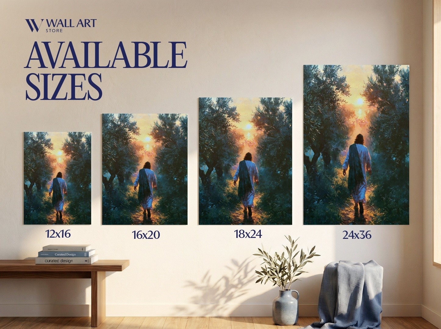 Sunset Figure Impressionist Poster | Spiritual Wall Art | Home Decor