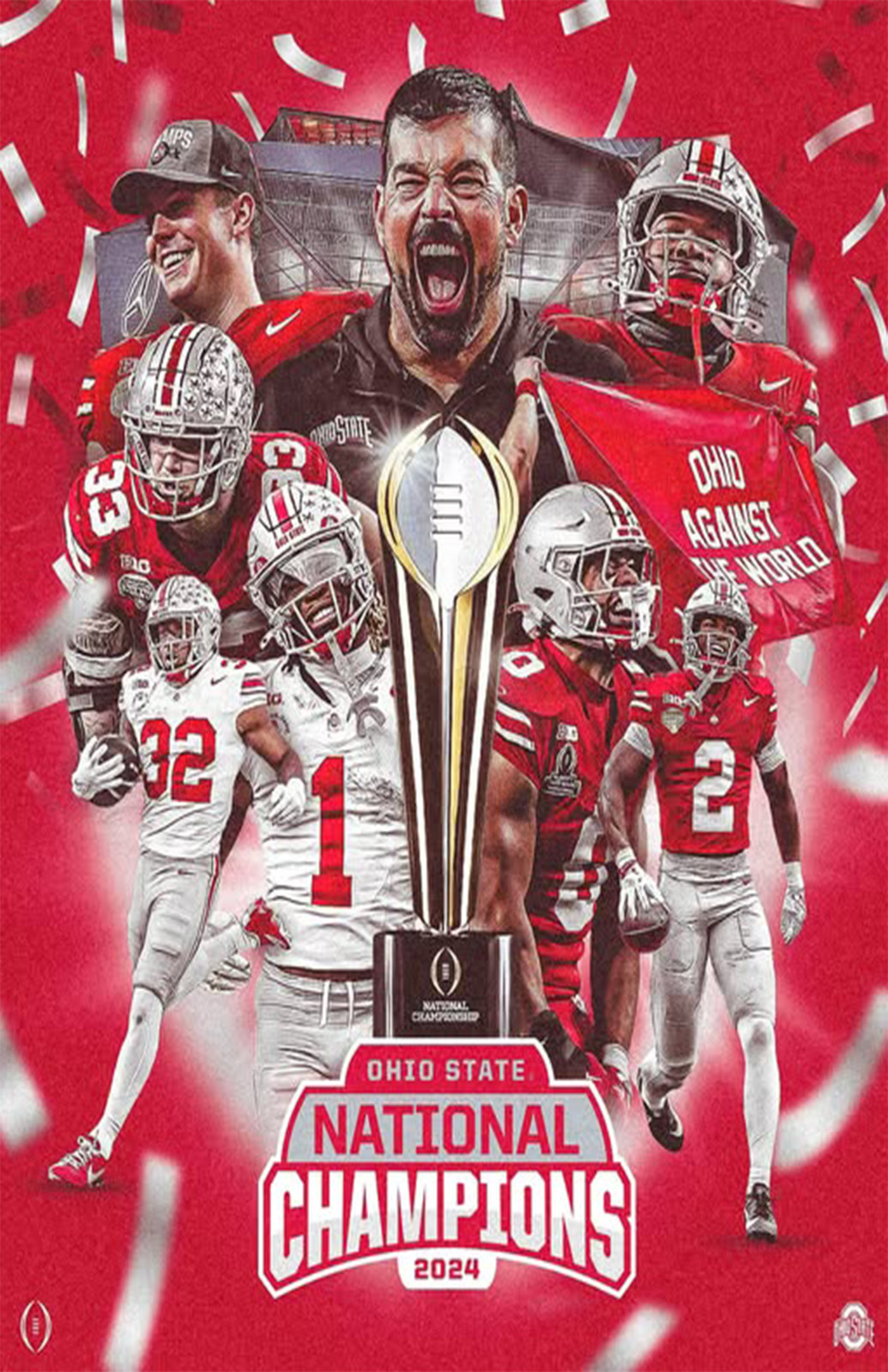 Ohio State Buckeyes CFP Champions Poster 11 x 17 Inches 2025 National Champions