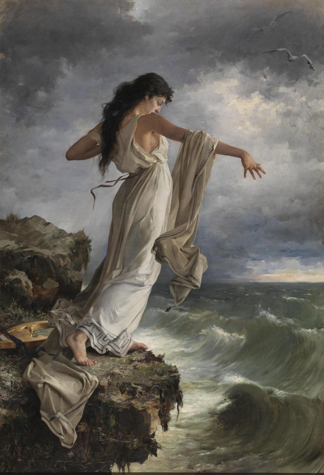 Death of Sappho by Miguel Carobnell Selva – 1881 – Poster in 6 Sizes