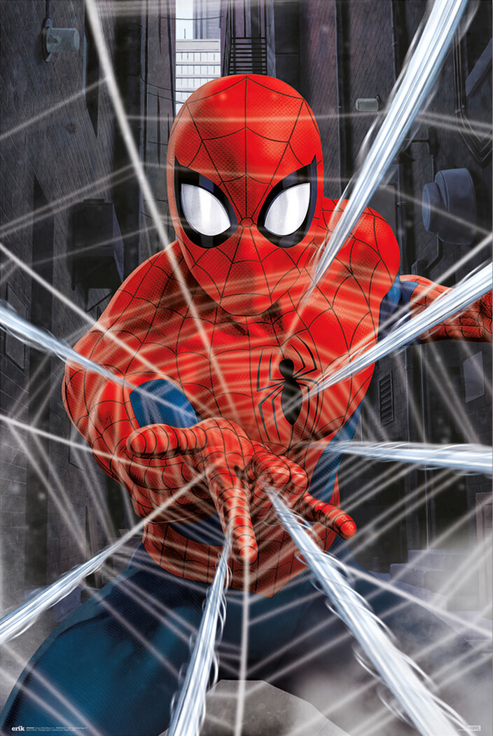 Spider-Man – Marvel Comic Poster (Spider Web – Gotcha) (Size: 24″ x 36″)