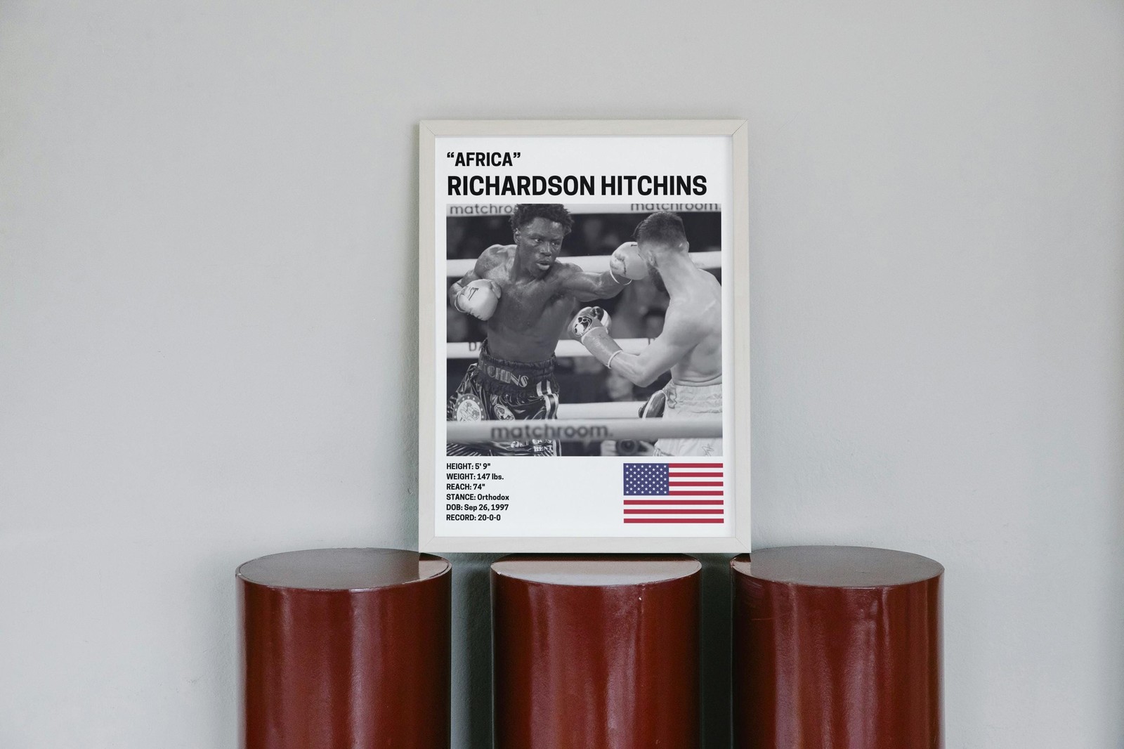 Richardson Hitchins Poster, Boxing Posters, Boxing Prints, Wall Art Decor, Boxer
