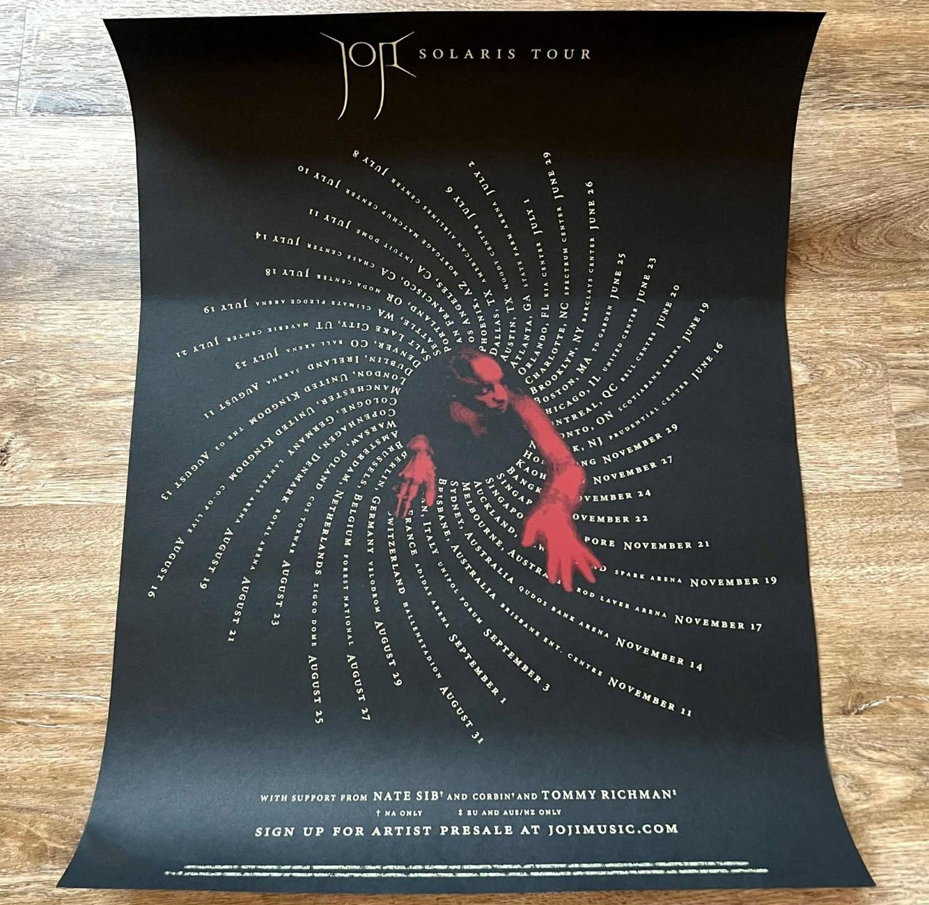 Joji 2026 Solaris World Tour Poster, Gif Fan
