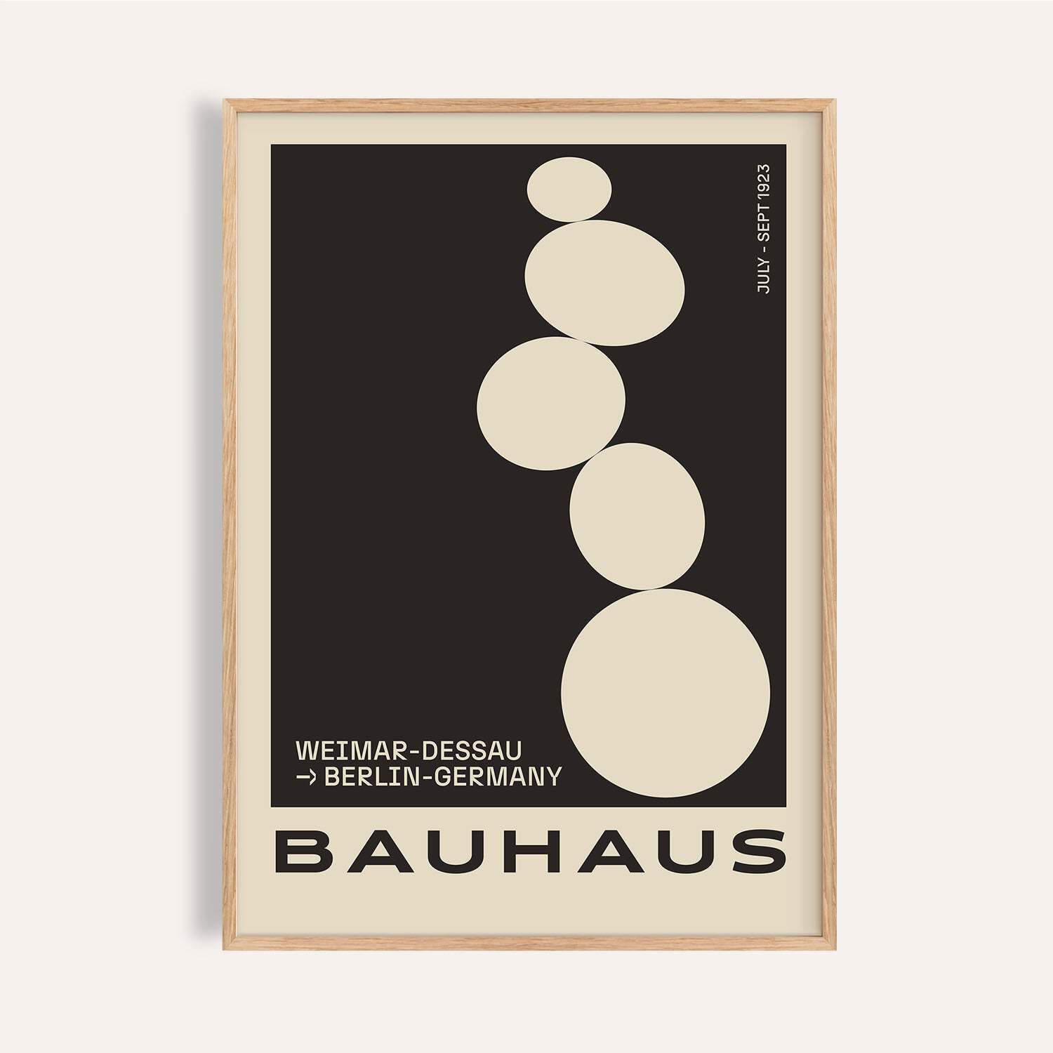 Big Black BauhaArchitecture Art Print Bauhaus Modernist Geometric Minimalist Wal